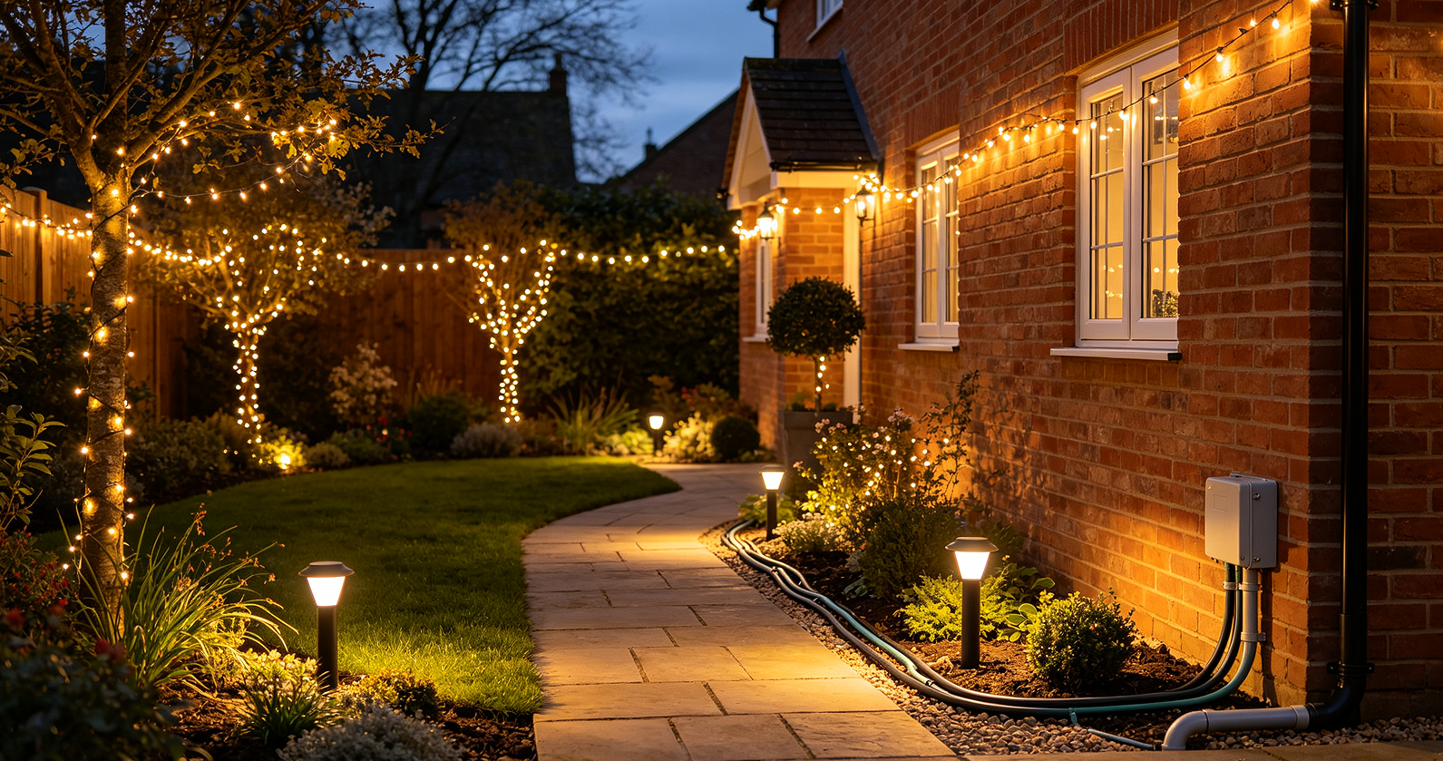 Outdoor Landscape and Festive Lighting Installation